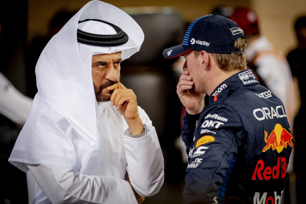 F1 Max Verstappen e Mohamed Ben Sulayem