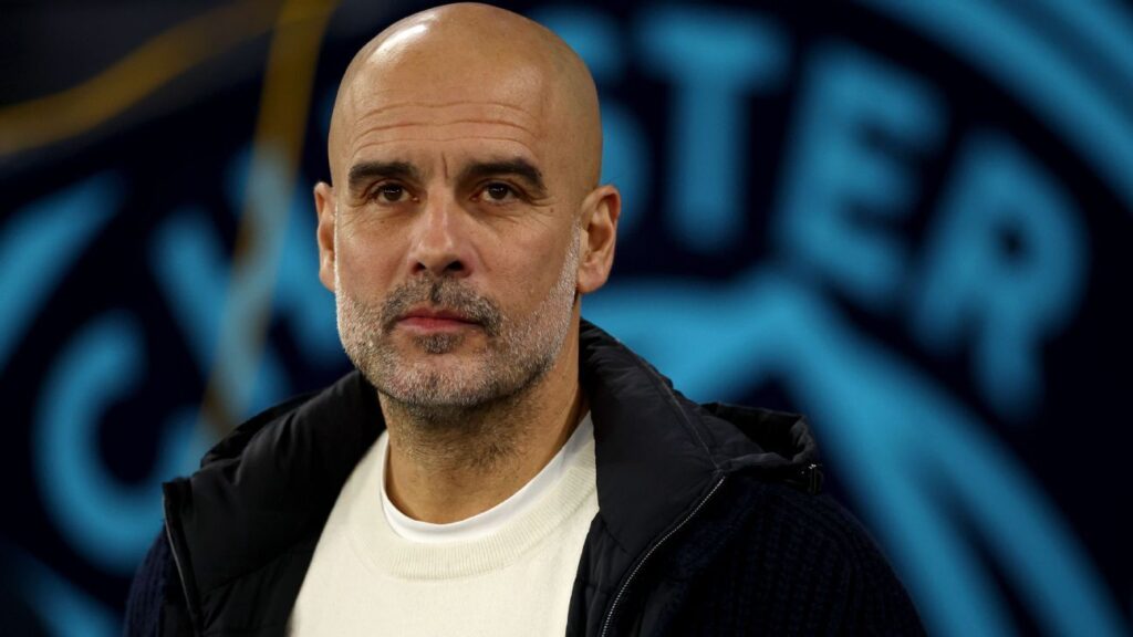 Guardiola técnico do Manchester City que vai enfrentar o Real Madrid, na Champion League 2025.