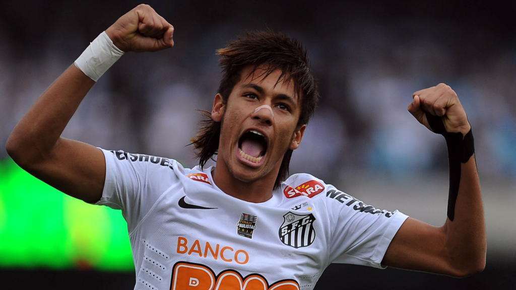 Neymar em sua primeira passagem pelo Santos.